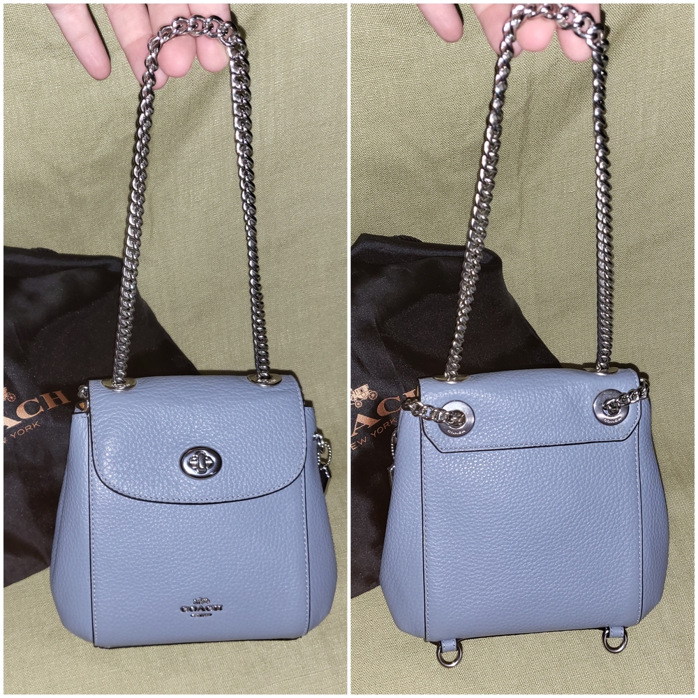 COACH Pebble Convertible Backpack Purse - Picture 9 of 9